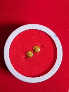 Gold Flower Earrings 18crt