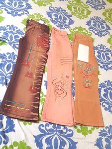 3 Bootcut Embroidered Jeans