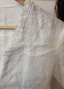 Vintage Embroidered Linen Top