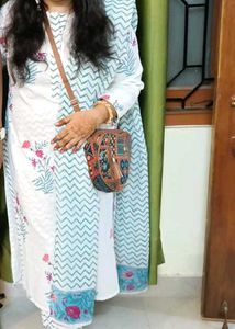 Cotton Kurta Dupatta Pant Set💖