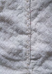 White Chikankari Blouse With Pearl Detailing