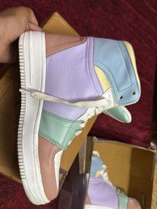 Pastel Colorblock High-Top Sneakers