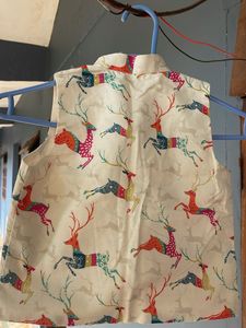Unused Cute Kids Deer Print Waistcoat