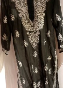 Black Embroidered Tunic Top