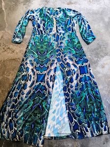 Snakeskin Print Maxi Dress