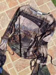 Abstract Print Mesh Top