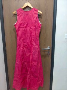 Pink Kurti With Printed Inner
