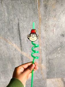 Cute Monkey Straw