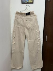 Beige Cargo Pants