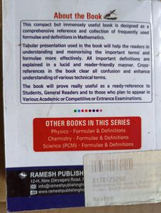 Mathematics FORMULAE &amp; DEFINATIONS