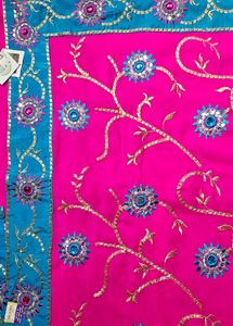 Elegant Pink n blue saree