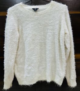 White Fluffy Sweater