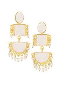 ⚪️White Moon Luxe Earrings⚪️