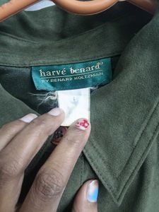 Harve Bernard Green Button-Up Shirt