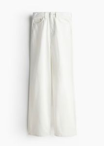 White Wide Leg High Waist Jeans