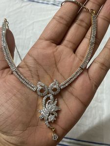Gold Plated Diamond Necklace Set