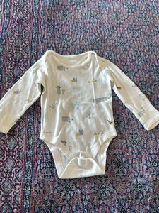 M&S Animal Print Onesie - White
