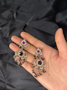 Purple Stone Earrings