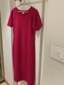 Magenta Midi Dress