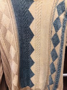 Vintage Patterned Knit Sweater