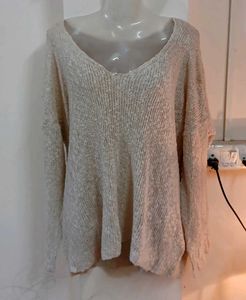 Oversized Mesh Sheer Knitted Top