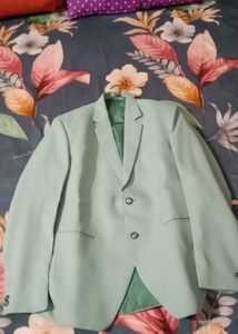 Sku Blue Party Wear Coat
