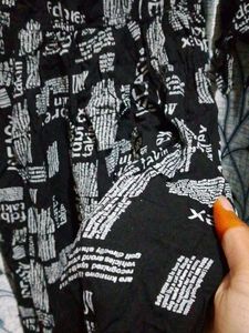 Black &amp; White Print Mini Dress