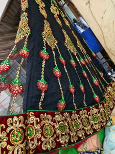 Black Lehanga With Beautiful Flowers 🌹 Design 🔥