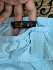 Off Shoulder Blue Top
