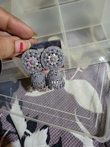 Oxidized Jhumka Earrings