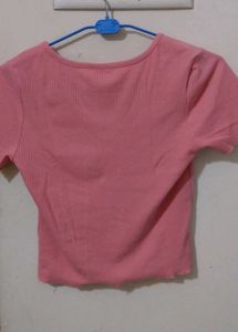 Dressberry Pink Ribbed Top