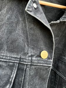 WAMPUM grey black  denim jacket