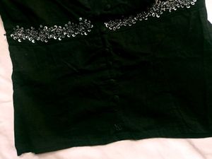 Very Beautiful Embroidered Black Top