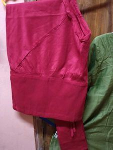 LessUsedGreen Anarkali KurtiSet - Top+Chudi+Dupatt