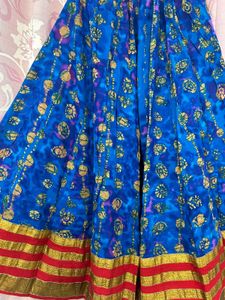 Vintage Blue Batik Skirt