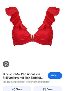 Red Ruffled Bikini Set