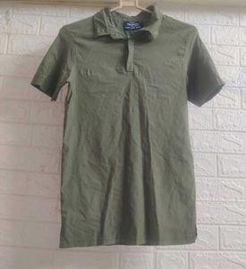 Olive Green Casual Mens T-shirt