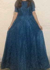 Elegant Blue Ethnic Gown