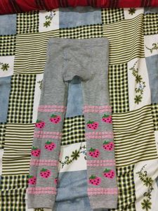 Strawberry Print Kids Leggings
