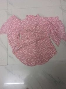 Girls  Pink Colour Top