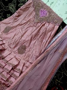 Pink Lehenga Choli with Dupatta