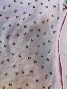 Pink Floral Polo Shirt