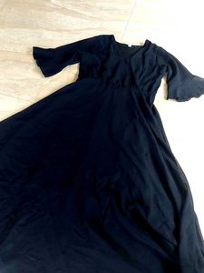 Flowy Black Dress - Bohemian Chic