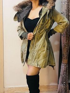 Stylish Olive Green Parka
