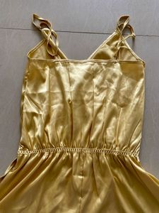 Gold Satin Romper