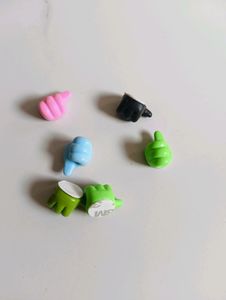 6 Pcs-Multi functional Hand Shape Wall Clip Hanger Keys Cable Holder ,thumb hook