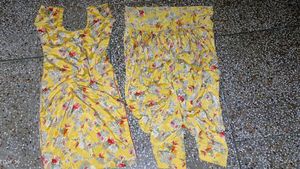 Yellow Silk Suit Set