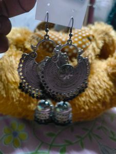 Silver Metal Earrings