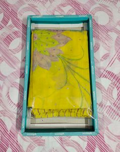 yellow colour vidhya saree