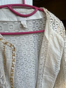 Elegant White Chanel style Lace Jacket